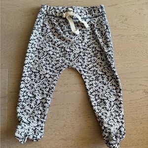 Jamie Kay Navy and White Floral Baby Pants
